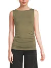 Rag & Bone Women's Lucy Ruched Tank In Green