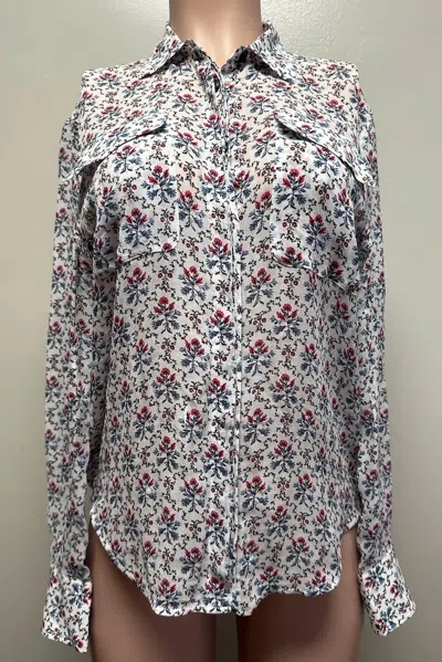 Rag & Bone Women's Luisa Floral Blouse In White Multi