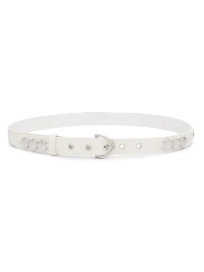 Rag & Bone Women's Luna Embellished Belt In Burgundy