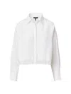 Rag & Bone Marin Long Sleeve Combo Shirt In White