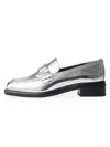 Rag & Bone Maxwell Metallic Stud Slip-on Loafers In Silver