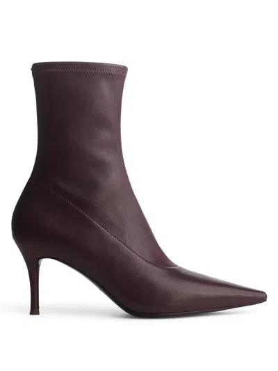 Rag & Bone Mercer Leather Ankle Boots In Burgundy