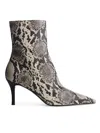 Rag & Bone Mercer Snake-embossed Leather Ankle Boots In Multi