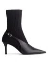 Rag & Bone Mercer Sock Leather Slingback Boot In Black