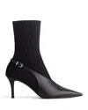 Rag & Bone Mercer Sock Leather Slingback Boot In Black