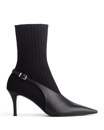 Rag & Bone Mercer Sock Slingback Ankle Boot In Black