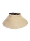Rag & Bone Meredith Rollable Raffia Visor In Neutral