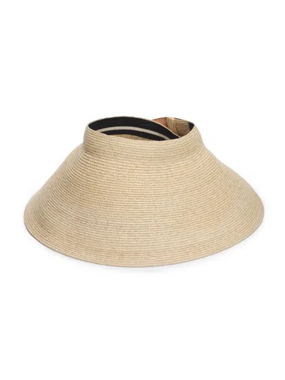Rag & Bone Women's Meredith Rollable Raffia Visor In Neutral