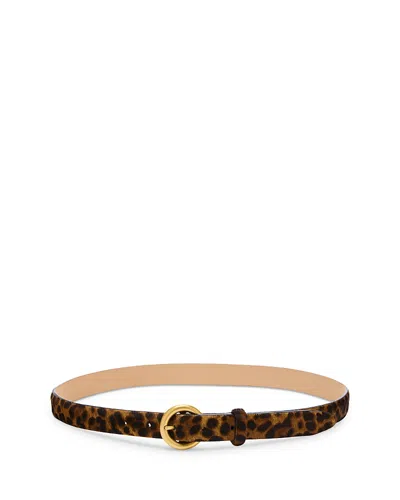 Rag & Bone Women's Mia Leopard Print Calf Hair Belt In Animal Print