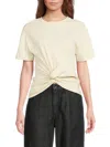 Rag & Bone Women's Mica Twisted Knot Cotton Top In Neutral