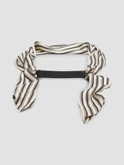 Rag & Bone Women's Michele Striped Silk Scarf Belt In Sunset