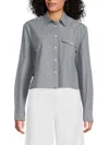 Rag & Bone Women's Mina Striped Cotton Button-up Shirt In Gray