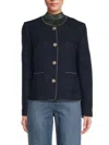 Rag & Bone Women's Mira Tweed Jacket In Blue