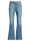Rag & Bone Rb Miramar Ponte Dahlia Mid Rise Flare Jeans In Blue