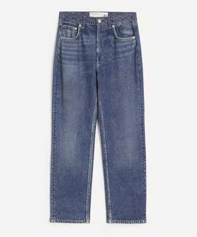 Rag & Bone Women's Miramar Harlow Ankle Straight Trousers In Kimber Wash In Blue