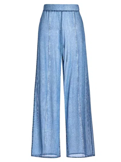 Rag & Bone Women's Miramar Mesh Wide Leg Pant In Blue