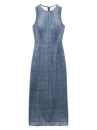 Rag & Bone Women's Miramar Olivia Ponte Midi-dress In Wood Side