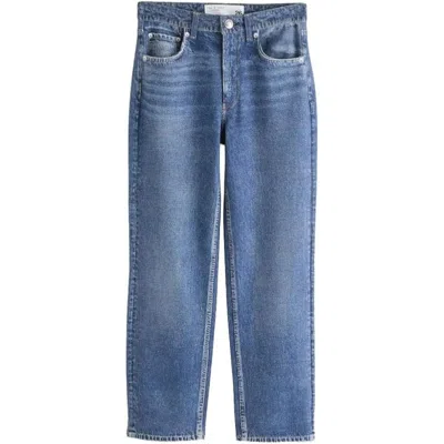 Rag & Bone Women's Miramar Ponte Harlow Mid-rise Ankle Straight Jeans, Kimber Wash In Blue