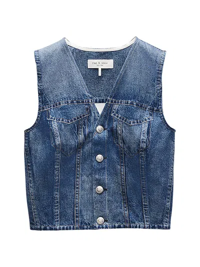 Rag & Bone Women's Miramar Ponte Isabella Vest In Blue