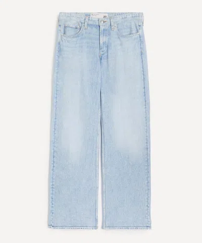 Rag & Bone Women's Miramar Saige Relaxed Straight Trousers In Aira In Blue