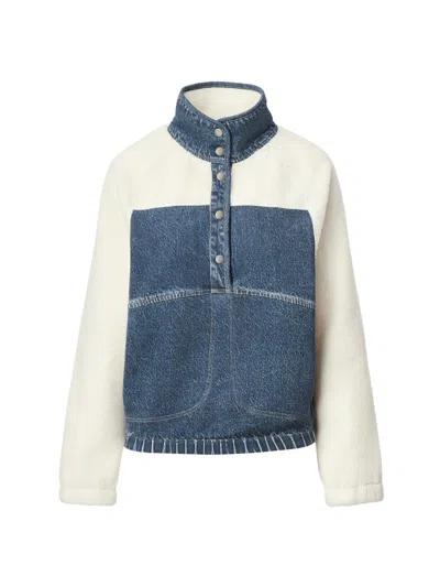 Rag & Bone Women's Miramar Sherpa Fleece Top In Blue