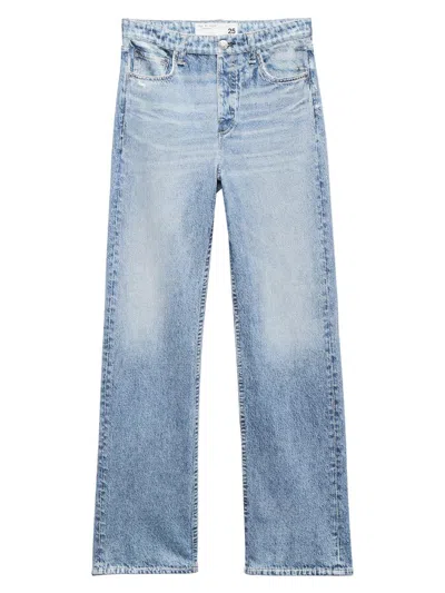 Rag & Bone Rb Miramar Shea Relaxed Straight Leg Cotton Terry Sweatpant Jeans In Blue