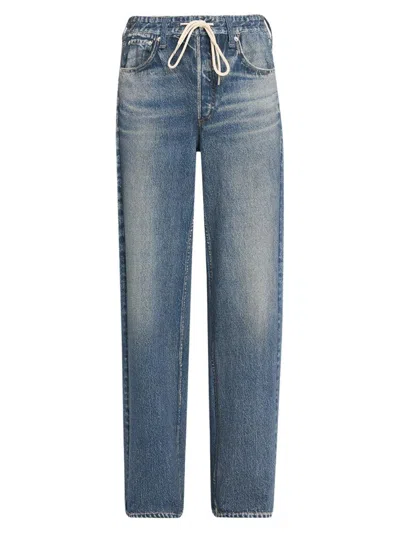 Rag & Bone Women's Miramar Terry Wide-leg Pants In Blue