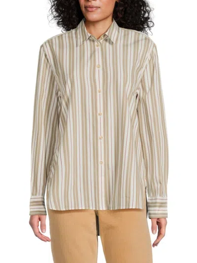 Rag & Bone Women's Monty Stripe Shirt In Brown