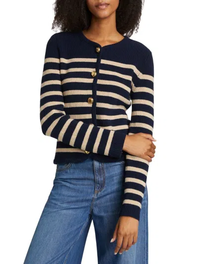 Rag & Bone Women's Nancy Striped Cardigan In Blue