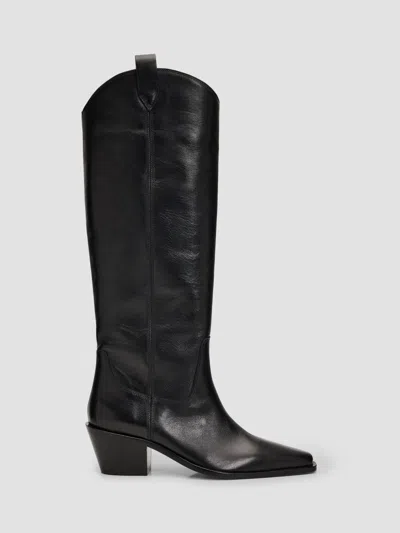 Rag & Bone Naomi 58mm Western Leather Boots In Black