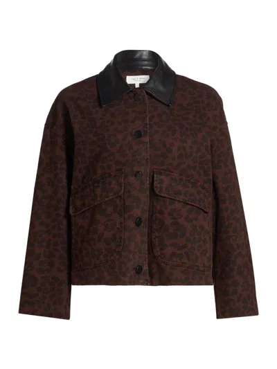 Rag & Bone Women's Natalia Leopard-print Cotton Jacket In Animal Print
