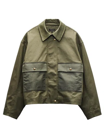 Rag & Bone Women's Nonie Canvas Zip-front Jacket In Green