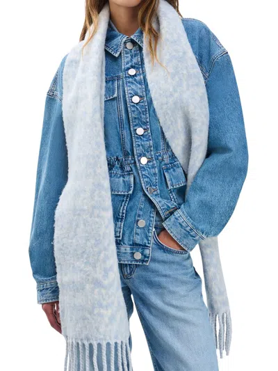 Rag & Bone Women's Nora Twisty Alpaca Wool Blend Scarf In Blue