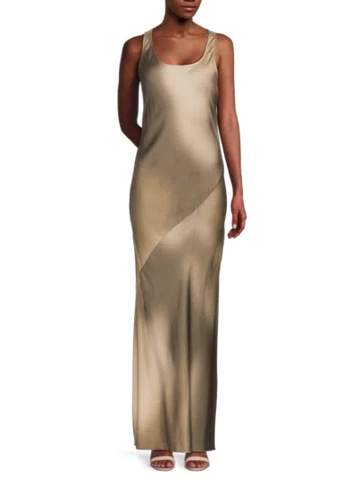 Rag & Bone Women's Ombré Satin Sheath Maxi Dress In Gold