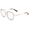 Rag & Bone Women's 53mm Burgundy Red Gold Opticals