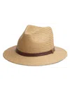Rag & Bone Packable Straw Fedora Hat In Orange