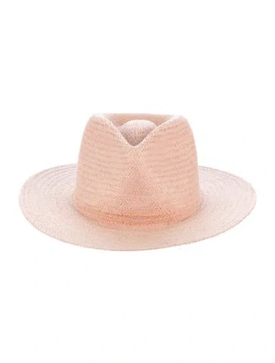 Pre-owned Rag & Bone Women's Paper Fedora In Pink