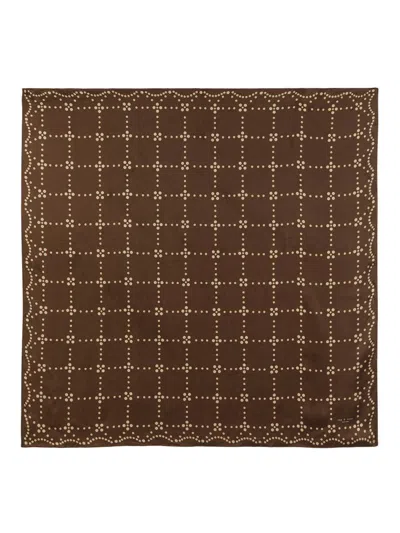 Rag & Bone Women's Pearly Button Silk Scarf In Brown
