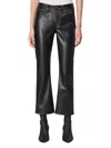 Rag & Bone Women's Peyton Faux Leather Flared Jeans In Black