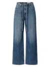 Rag & Bone Featherweight Phoebe Drawstring Wide Leg Jeans In Blue