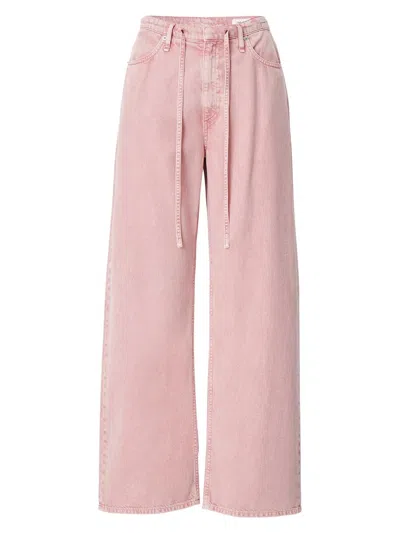 Rag & Bone Women's Phoebe Drawstring Wide-leg Jeans In Pink