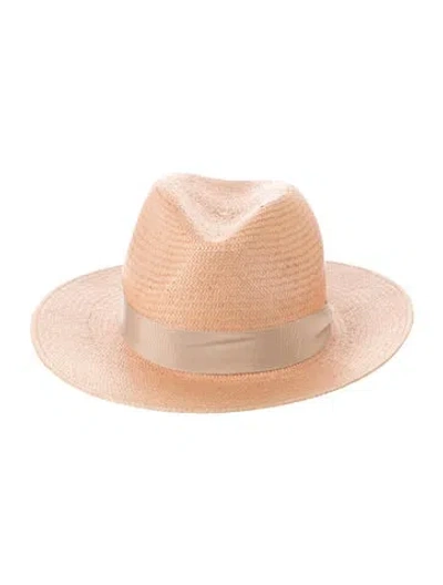 Pre-owned Rag & Bone Women's Pink Straw  Panama Hat