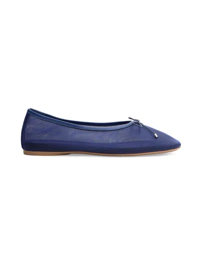 Rag & Bone Poppi Mesh Ballerina Flats In Blue