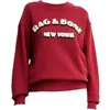 Rag & Bone Women's Rbny Oversized Pullover Sweater, Ruby In Red
