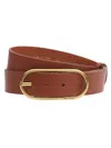 Rag & Bone Rounded Rebound Leather Belt In Black