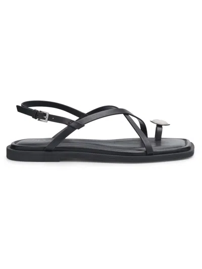 Rag & Bone Remi Leather Toe-ring Flat Sandals In Multi