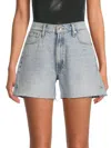 Rag & Bone Women's Retro Raw Edge Denim Shorts In Blue