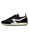 Rag & Bone Retro Runner Suede And Leather-trimmed Recycled Shell Sneakers In Black