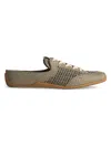 Rag & Bone Women's Retro Runner Raffia Sneaker Mules In Green