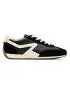Rag & Bone Retro Slim Mixed Leather Sneakers In Black